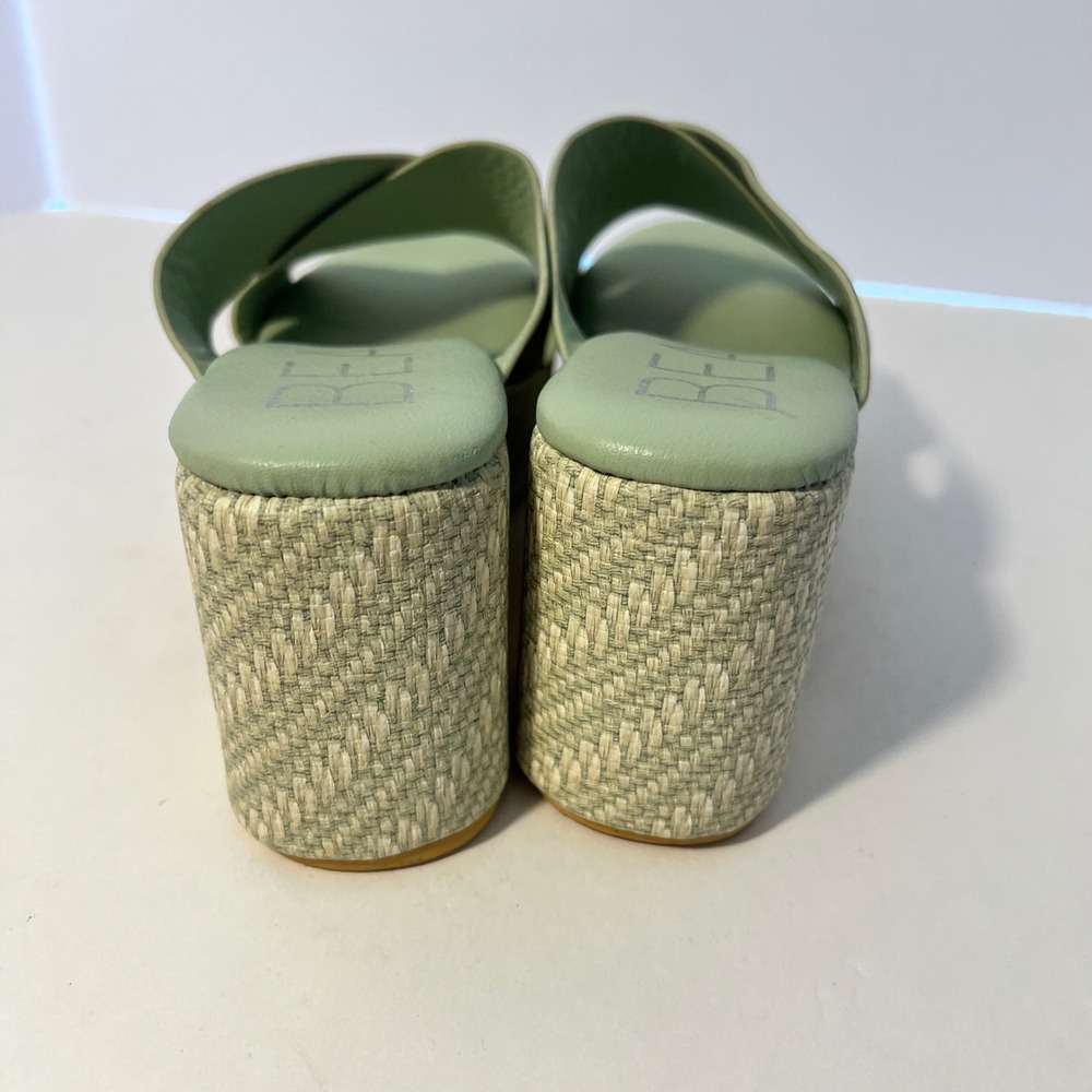 Beach by Matisse Sage Green Crisscross Platform Slide Sandals Women 7M - Picture 5 of 11